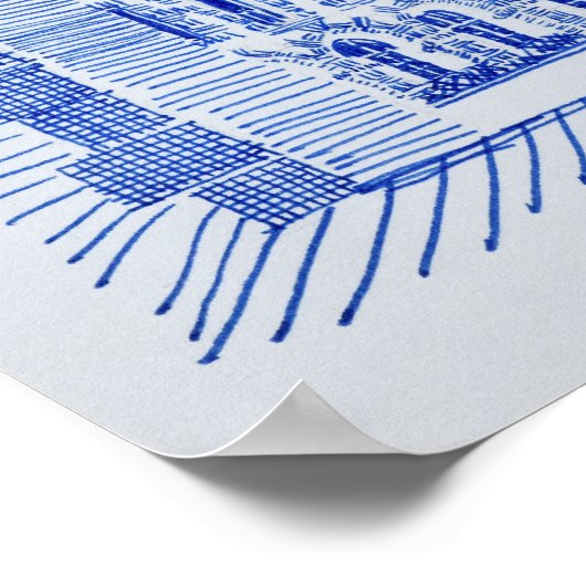 Plaats van de Vosges | Marais, Parijs, Frankrijk Poster (Hoek)