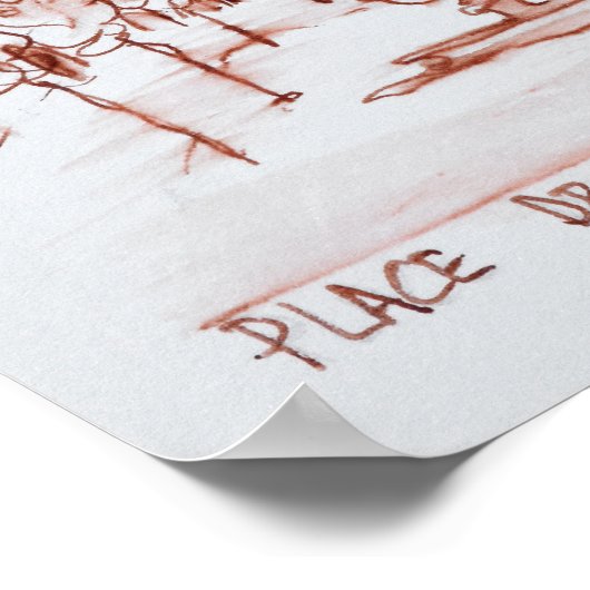 Plaats van de Vosges | Marais, Parijs Poster (Hoek)