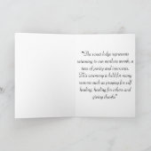 plaats van het helen bedankkaart (Binnen)