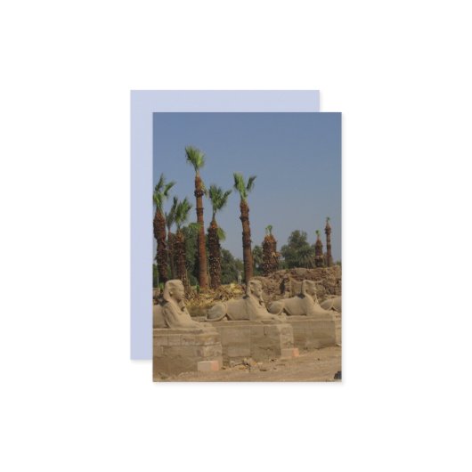 Plaats van het Wenskaart van de soort Sphinxes Kaart (Voorkant / Achterkant in situ)