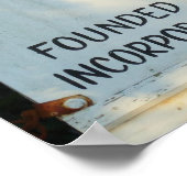 Plaats van Little Compton, RI-teken Poster (Hoek)