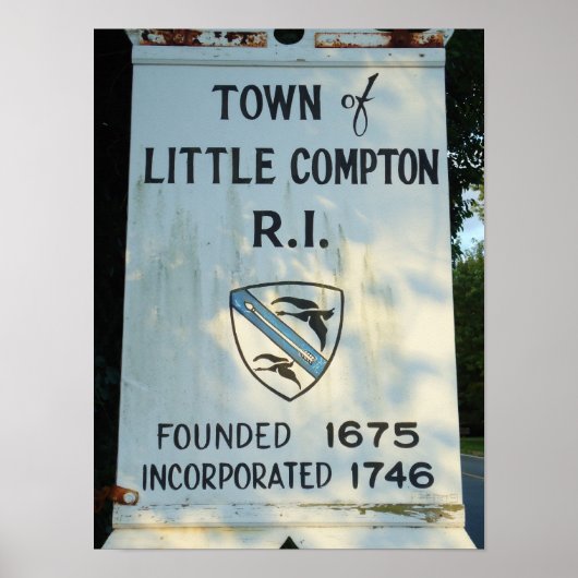 Plaats van Little Compton, RI-teken Poster (Voorkant)