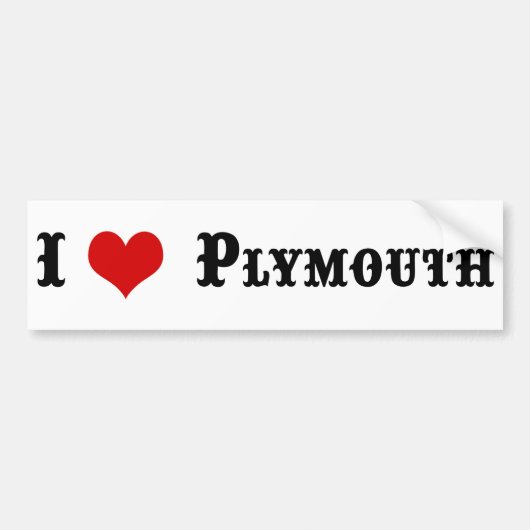 Plaats van PLYMOUTH MA Bumpersticker (Voorkant)