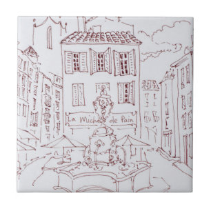 Plaats van tanneurs Aix en Provence, Frankrijk Tegeltje