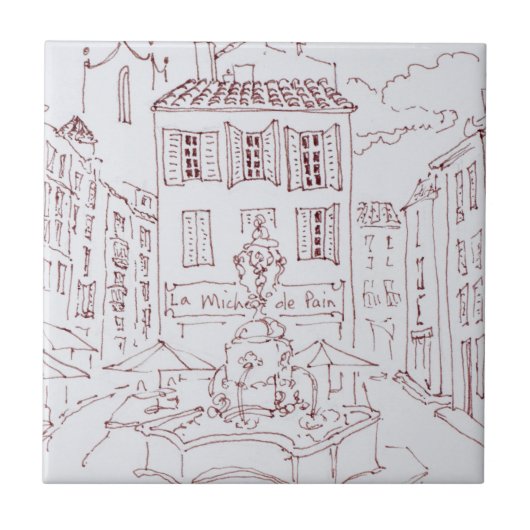 Plaats van tanneurs | Aix en Provence, Frankrijk Tegeltje (Voorkant)