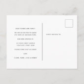 Plaats wij de Moderne Eenvoudige Beweging van het  Aankondigingskaart (Achterkant)