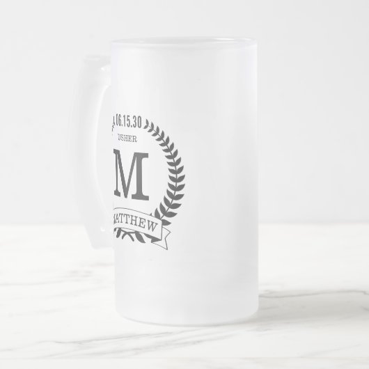 Plaatsaanwijzer Initiaal Matglas Bierpul (Voorkant links)