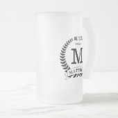 Plaatsaanwijzer initials matglas bierpul (Voorkant rechts)