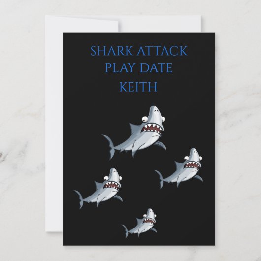 PLAATSDATUM "SHARK ATTACK" KAART (Voorkant)