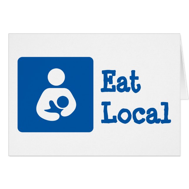 Plaatselijk eten / borstvoeding / cursief (Voorkant Horizontaal)
