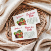 Plaatselijk gekweekt Baby shower op de boerenmarkt Informatiekaartje