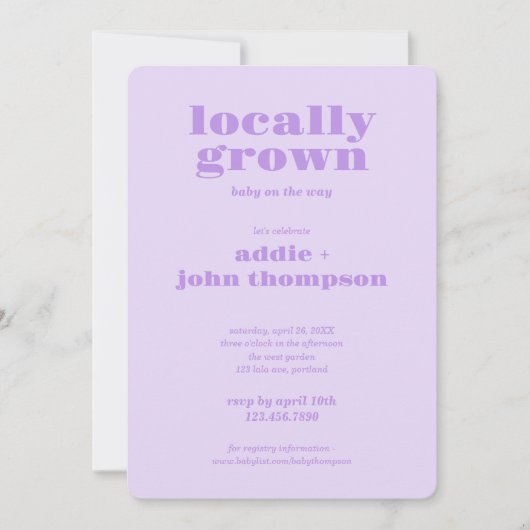 Plaatselijk gekweekte uitnodiging | Colorblock PAA (Voorkant)