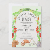 Plaatselijk geteelde Baby, het Baby shower van de  Kaart (Voorkant)