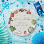 Plaatselijk geteelde baby shower van de boerenmark papieren bordje (Feest)