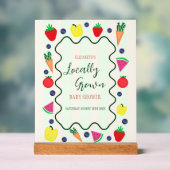 Plaatselijk geteelde Baby shower van de landbouwma Acryl Bord (Neutraal)