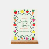 Plaatselijk geteelde Baby shower van de landbouwma Acryl Bord (Voorkant)