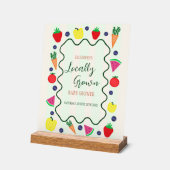 Plaatselijk geteelde Baby shower van de landbouwma Acryl Bord (Hoek)