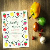 Plaatselijk geteelde Baby shower van de landbouwma Acryl Uitnodigingen