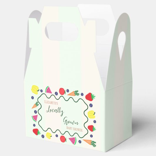 Plaatselijk geteelde Baby shower van de landbouwma Bedankdoosjes (Geopend)