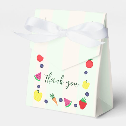 Plaatselijk geteelde Baby shower van de landbouwma Bedankdoosjes (Voorkant Zijde)