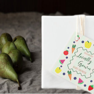 Plaatselijk geteelde Baby shower van de landbouwma Bedankjes Labels