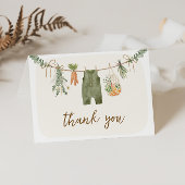 Plaatselijk geteelde Baby shower van de landbouwma Bedankkaart