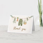 Plaatselijk geteelde Baby shower van de landbouwma Bedankkaart (Voorkant)