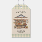 Plaatselijk geteelde Baby shower van de landbouwma Cadeaulabel (Voorkant)