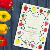 Plaatselijk geteelde Baby shower van de landbouwma Folie Uitnodiging