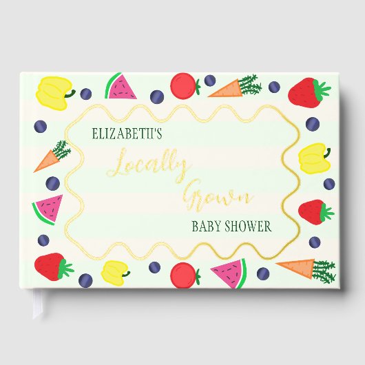 Plaatselijk geteelde Baby shower van de landbouwma Gastenboek (Voorkant)