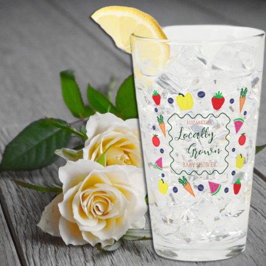 Plaatselijk geteelde Baby shower van de landbouwma Glas