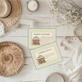 Plaatselijk geteelde Baby shower van de landbouwma Informatiekaartje