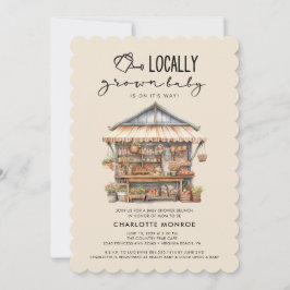 Plaatselijk geteelde Baby shower van de landbouwma Kaart