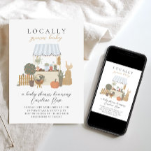 Plaatselijk geteelde Baby shower van de landbouwma