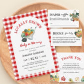 Plaatselijk geteelde Baby shower van de landbouwma Kaart