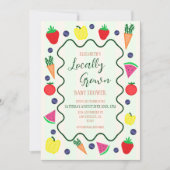 Plaatselijk geteelde Baby shower van de landbouwma Kaart (Voorkant)