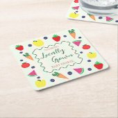 Plaatselijk geteelde Baby shower van de landbouwma Kartonnen Onderzetters (Schuin)