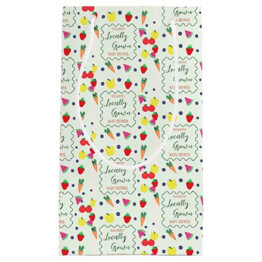 Plaatselijk geteelde Baby shower van de landbouwma Klein Cadeauzakje (Voorkant)