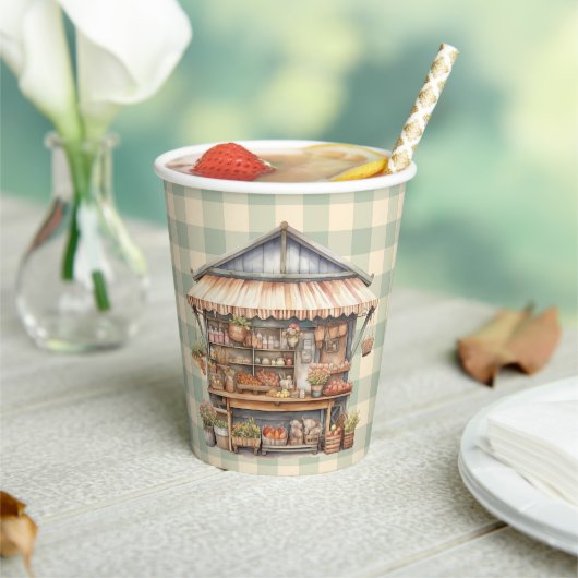 Plaatselijk geteelde Baby shower van de landbouwma Papieren Bekers (Insitu)