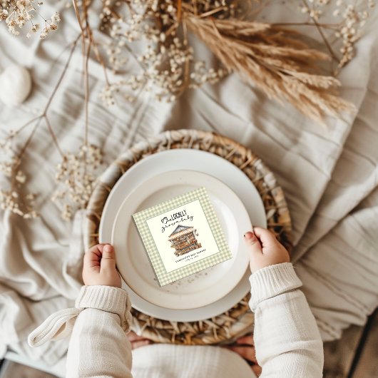 Plaatselijk geteelde Baby shower van de landbouwma Servet