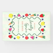 Plaatselijk geteelde Baby shower van de landbouwma Spandoek (Horizontaal)