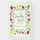 Plaatselijk geteelde Baby shower van de landbouwma Spandoek (Verticaal)