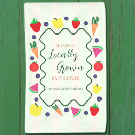 Plaatselijk geteelde Baby shower van de landbouwma Spandoek