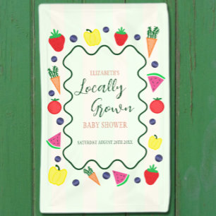 Plaatselijk geteelde Baby shower van de landbouwma Spandoek