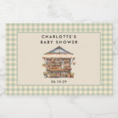 Plaatselijk geteelde Baby shower van de landbouwma Sparkling Wijnetiket (Enkel label)