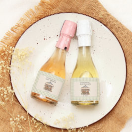 Plaatselijk geteelde Baby shower van de landbouwma Sparkling Wijnetiket