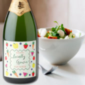 Plaatselijk geteelde Baby shower van de landbouwma Sparkling Wijnetiket