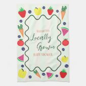 Plaatselijk geteelde Baby shower van de landbouwma Theedoek (Verticaal)