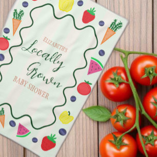 Plaatselijk geteelde Baby shower van de landbouwma Theedoek