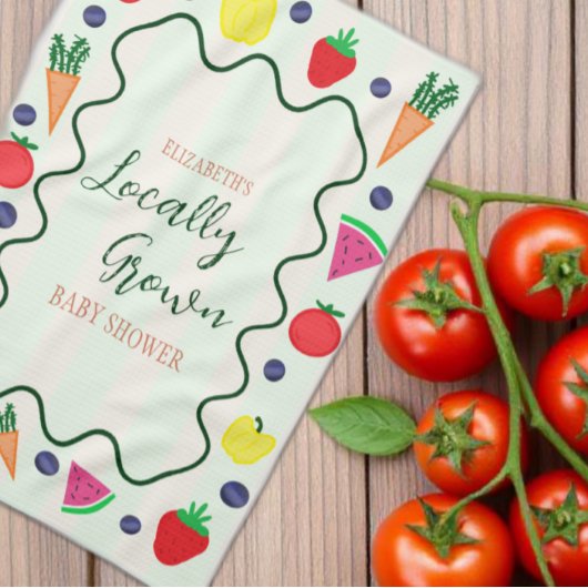 Plaatselijk geteelde Baby shower van de landbouwma Theedoek